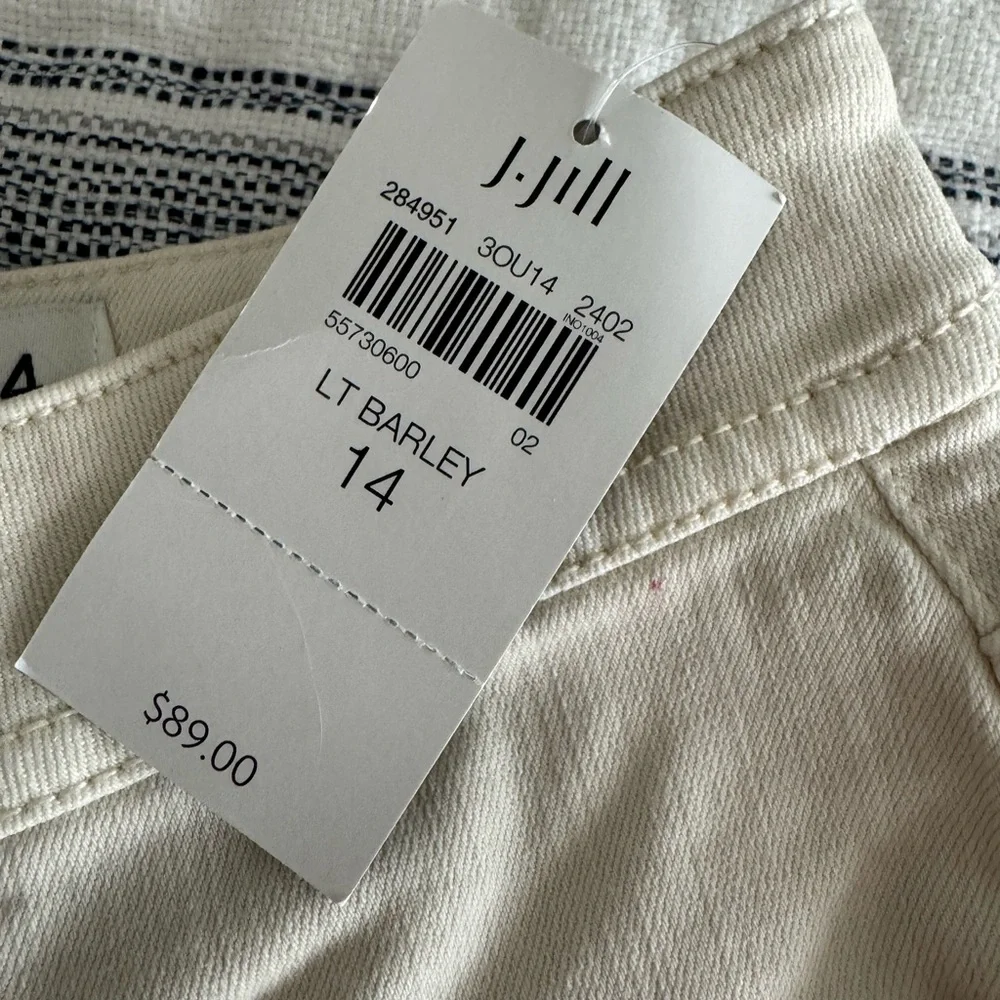 J. Jill Cream High-Waisted Jeans - Picture 2 of 3